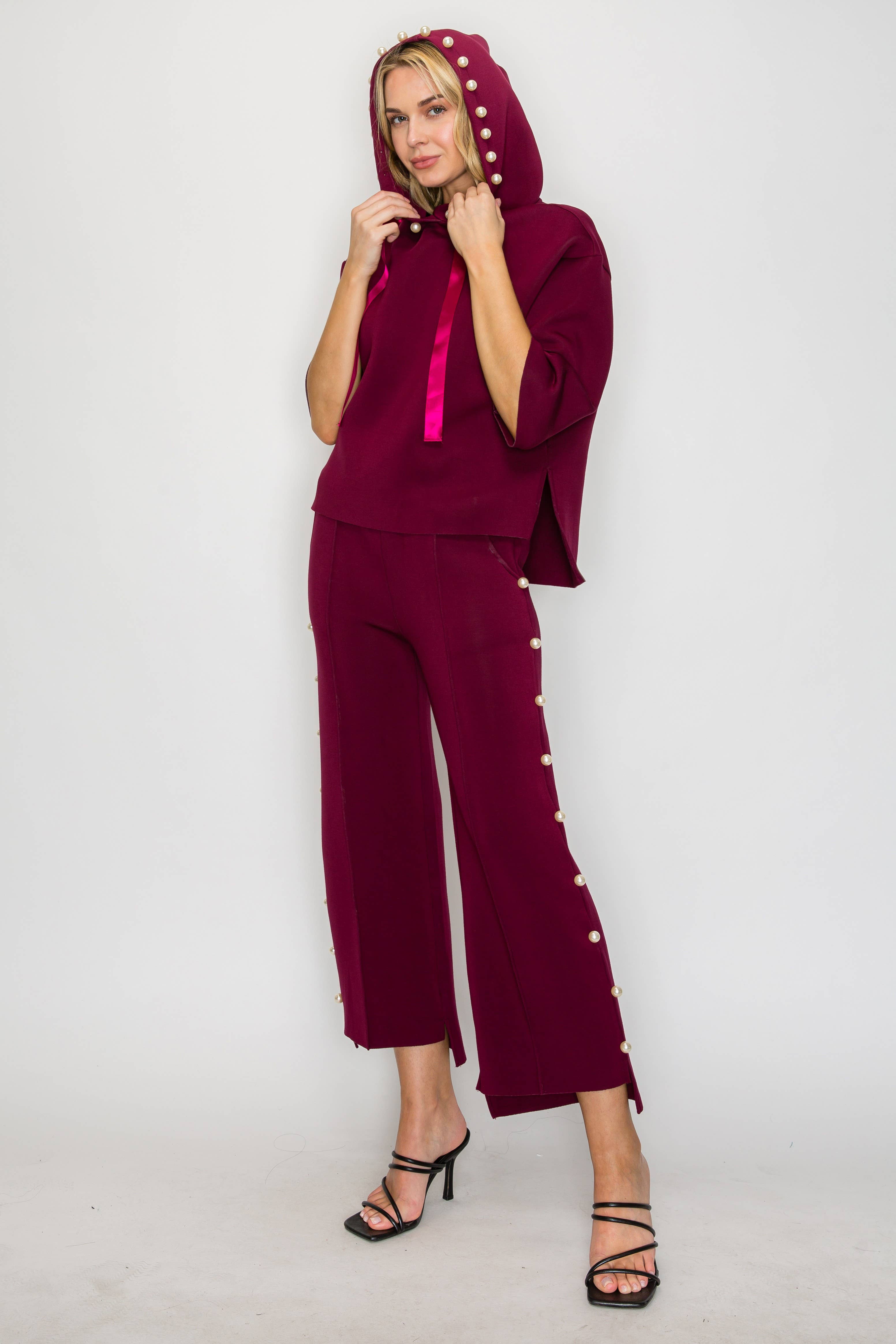 Joh Apparel – Großhandel Hose – Damen – Farrah French Scuba Pearl Lange Hose56