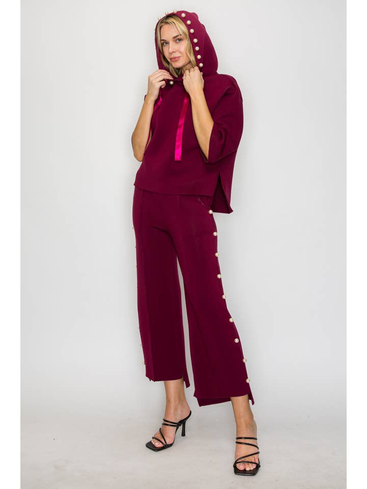 Joh Apparel - Venta al por mayor Pantalones - Mujer - Pantalón largo Farrah French Scuba Pearl76