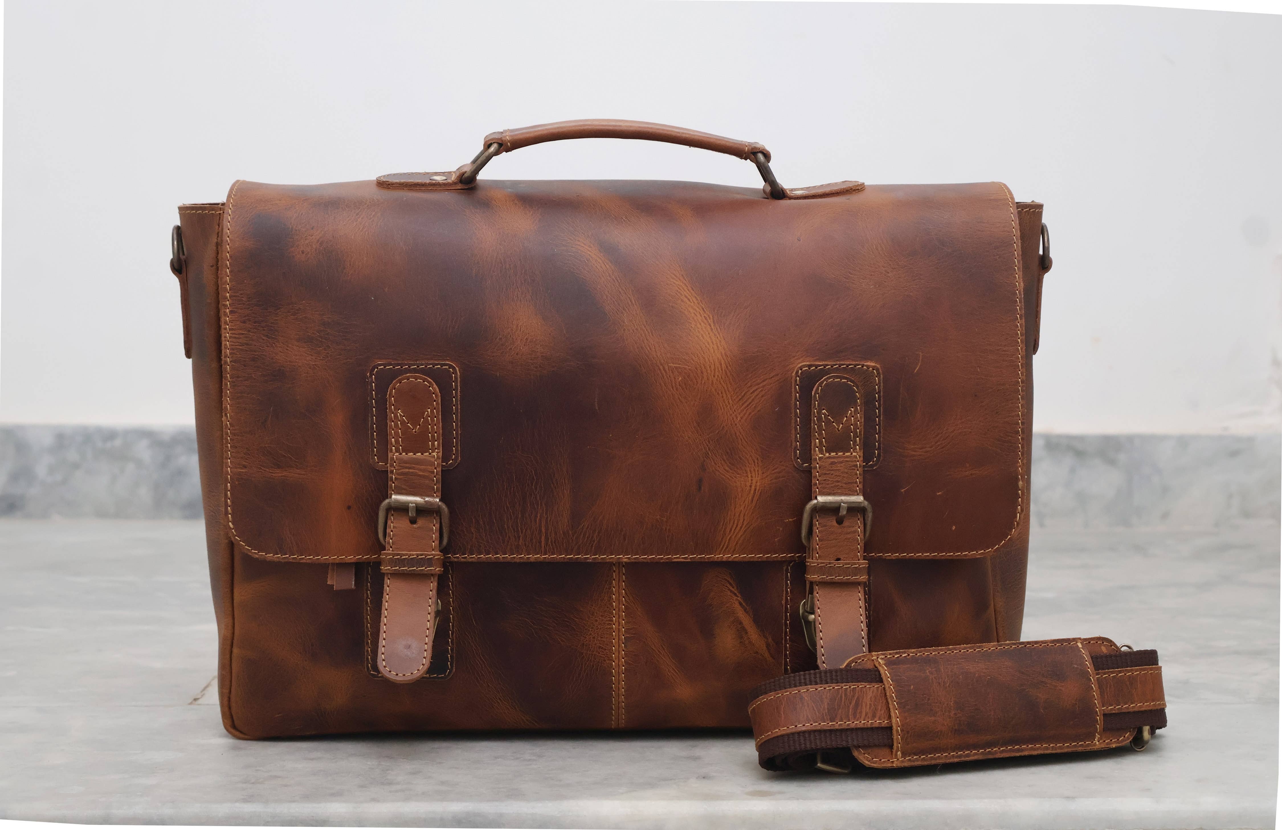 Billion Brothers - Wholesale Messenger Bag - Unisex - Buffalo Leather Satchel Messenger Bag Vintage Laptop Bag 3