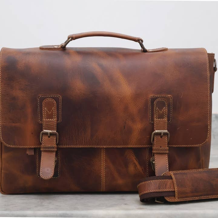 Billion Brothers - Wholesale Messenger Bag - Unisex - Buffalo Leather Satchel Messenger Bag Vintage Laptop Bag 3