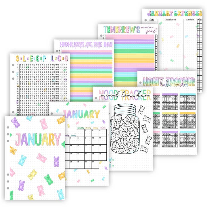 Naomi's Happy Place Shop - Wholesale Planner - 2025 Individual Monthly Pages