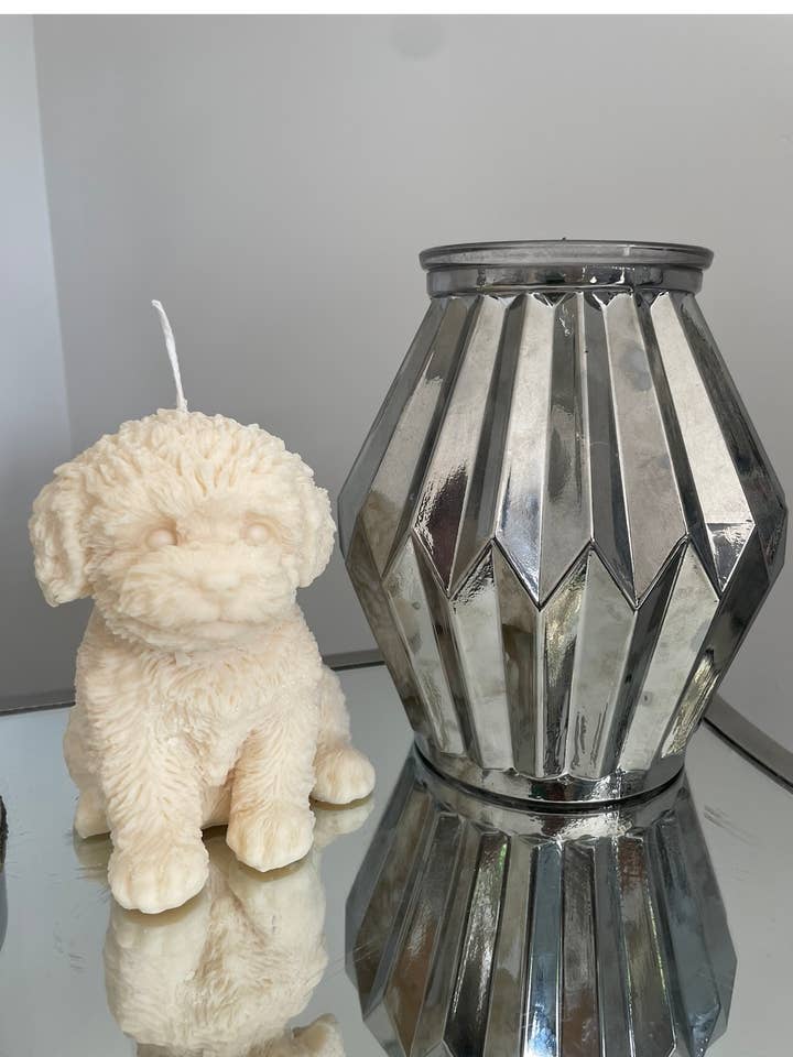 ‘Teddy’ Dog Candle for wholesale by The Sunday Candle Co