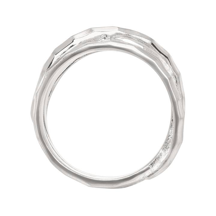 Silpada - Wholesale Band/Stacked Ring - Silpada 'Wrapped Up' Overlapping Textured Band Ring in Sterling Silver, Size 111