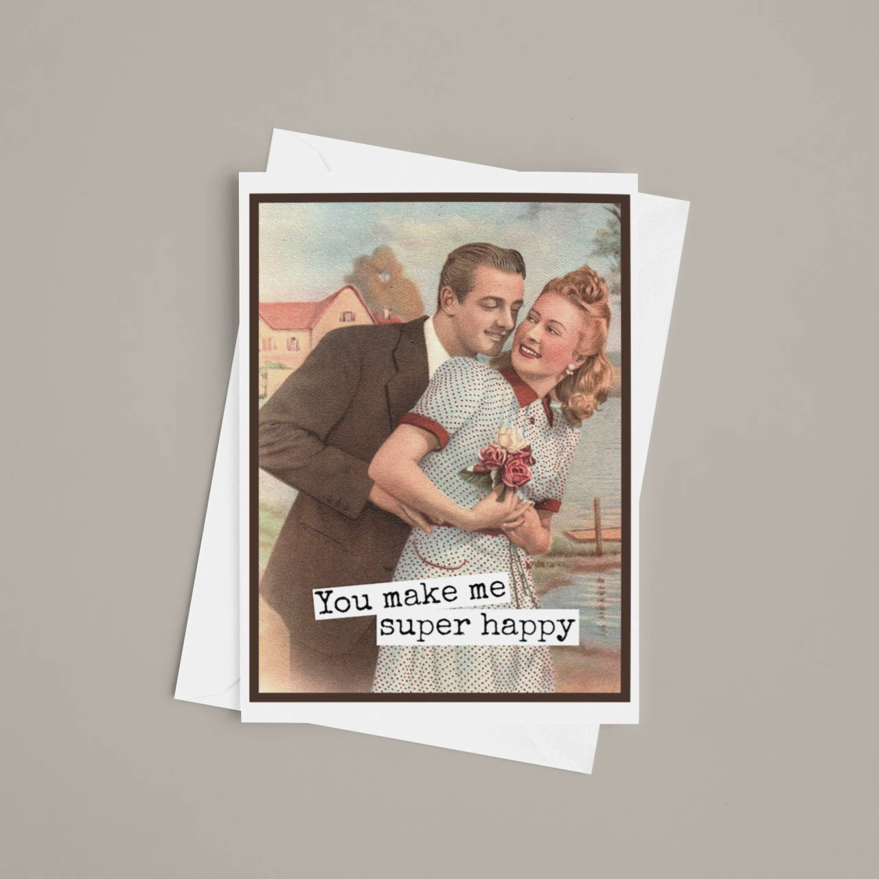 Raven's Rest Studio - Vente Cartes de déclaration d'amour - Carte d'amour. Tu me rends super heureux.3