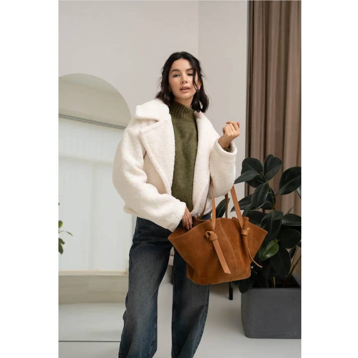 Nenya Fashion Limited - Wholesale Top Handle Bag - Women's - SUEDE BAG Ginger8