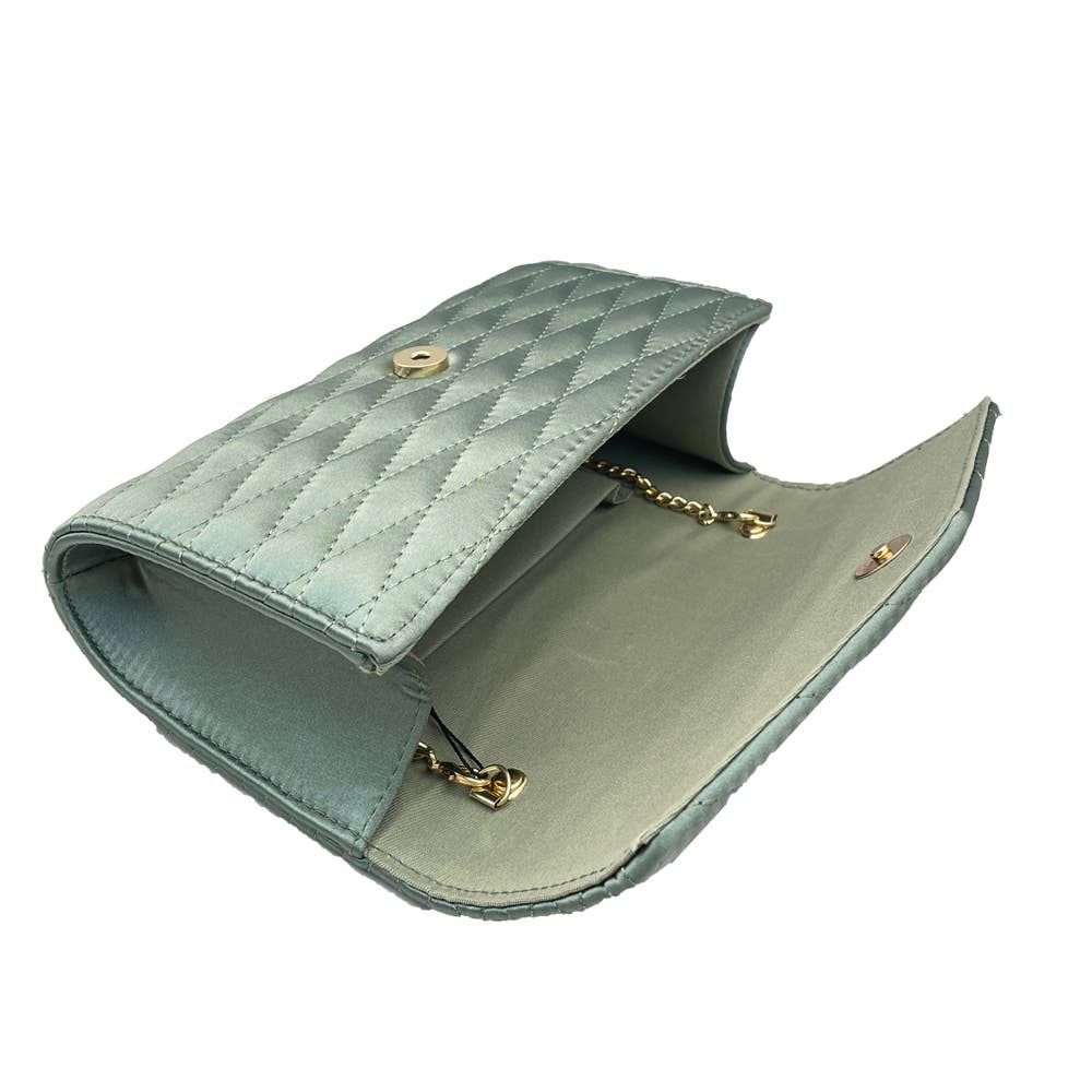 Belle Trading Ltd – Großhandel Clutch – Damen – Gesteppte Abendtasche aus rosafarbenem Satin5