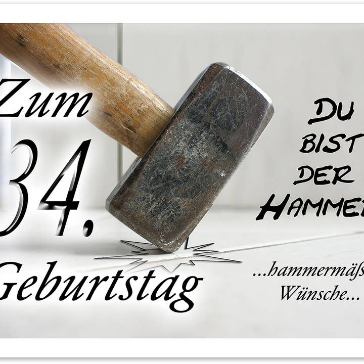 Nummer verjaardag/wenskaart/34e verjaardag/ 529134 voor wholesale door Yabué