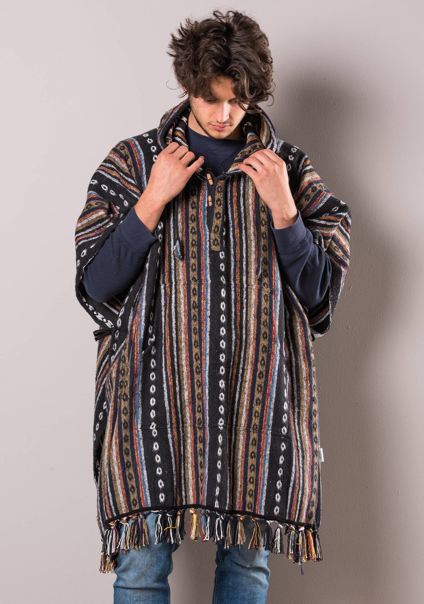 Namaste - Vendita all'ingrosso Poncho - Unisex - Poncho Annapurna in Gheri spazzolato1