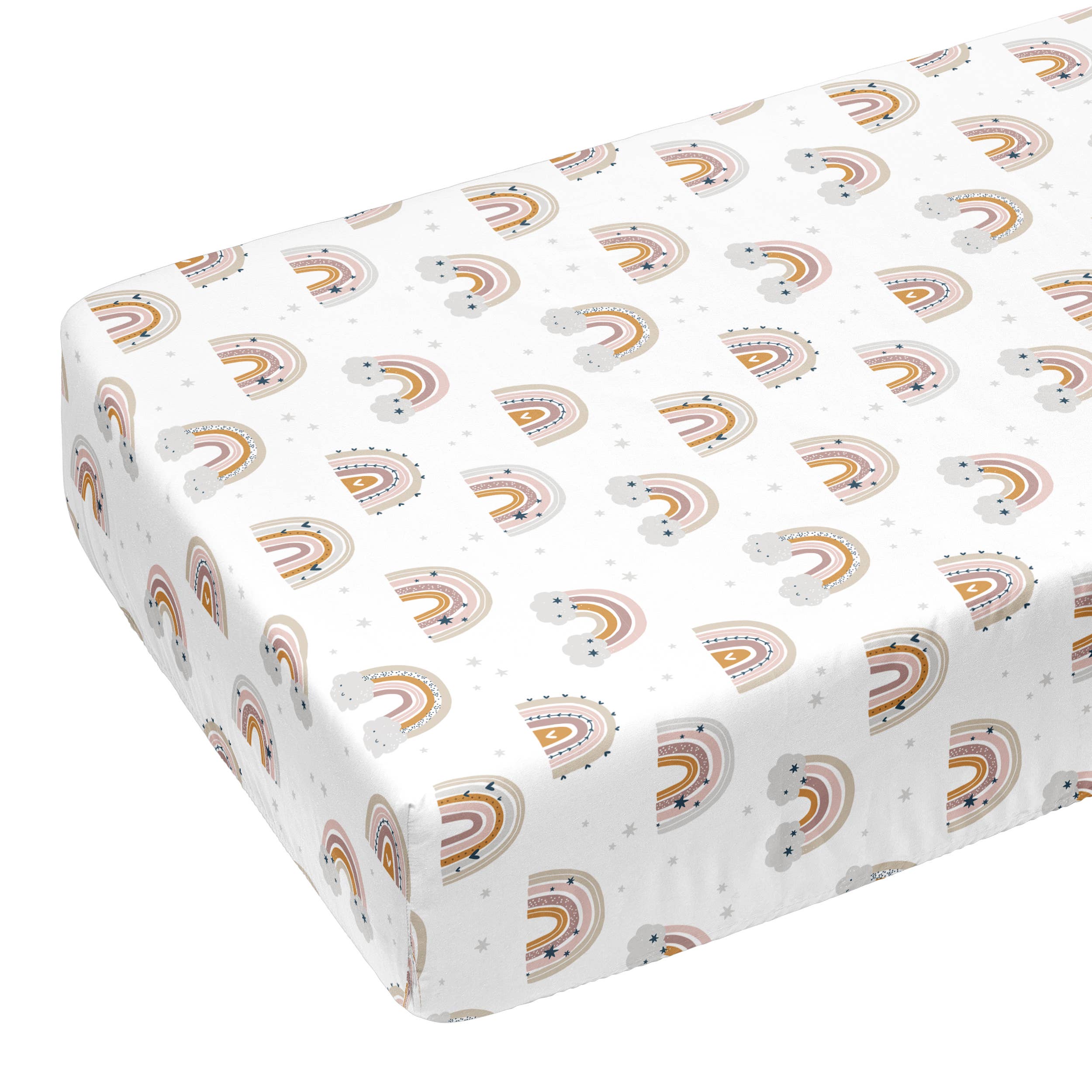 JLIKA - Wholesale Cot/Crib Sheets - Crib Sheets 100% Cotton Rainbows5