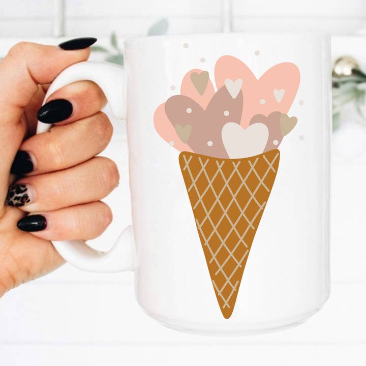 Boho-Eiscreme zum Valentinstag | Kaffeetasse für den Großhandel von Boho Sips