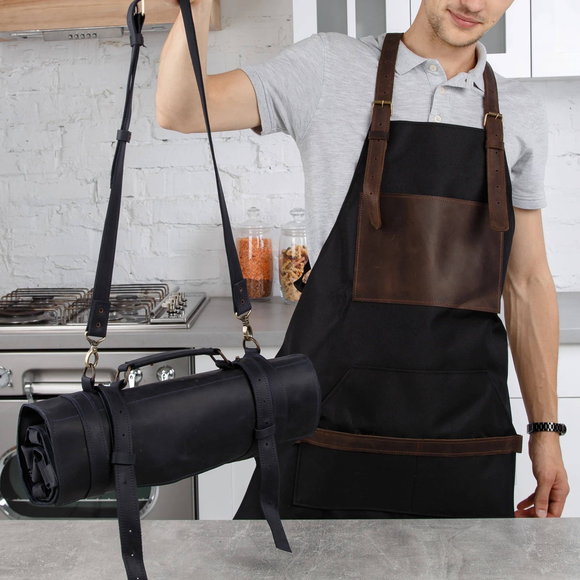 Pikore - Wholesale Kitchen Storage/Organizer - Leather Knife Roll Bag7