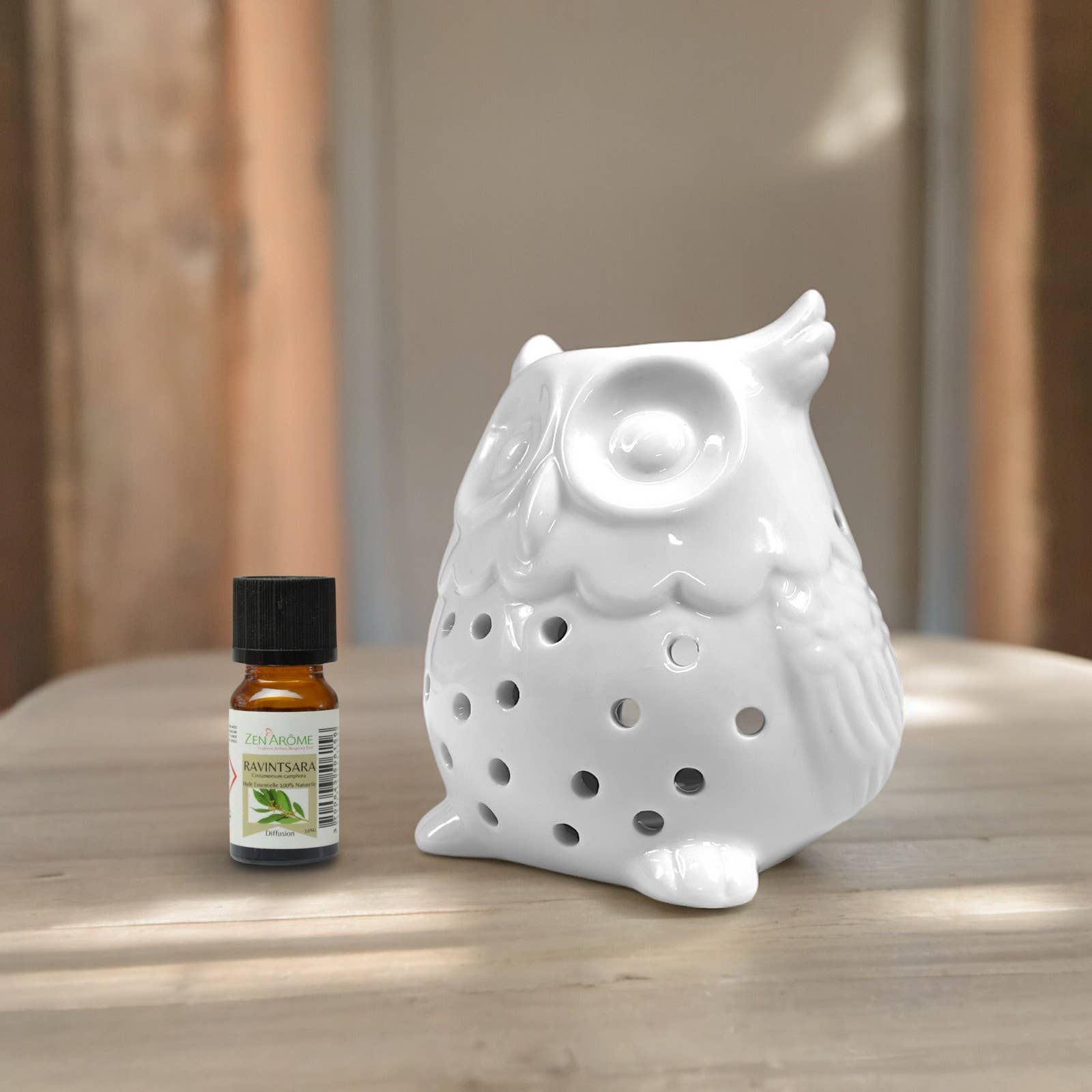 Zen'Arôme - Wholesale Fragrance Warmer - Ceramic Owl Fragrance Burner - Compatible with Melts7