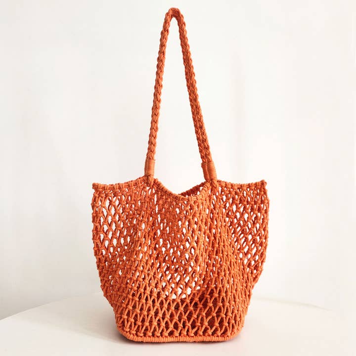 ACCITY - Wholesale Beach Bag - WOMEN MANUAL CASUAL SIMPLE STRAW BAG_CWAB0809