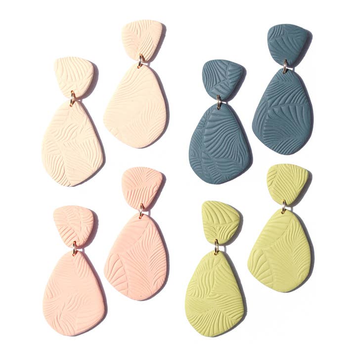 Texture Stone Earrings for wholesale by Hello Ashto