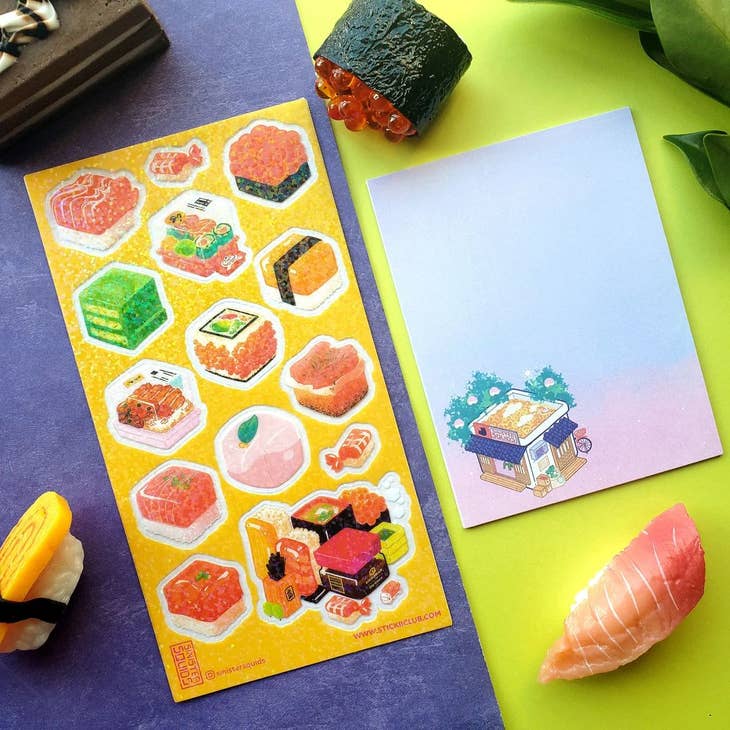 STICKII - Wholesale Sticker - Sushi Squares Sticker Sheet