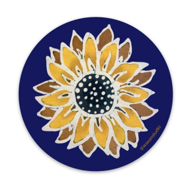 Sticker vinyle tournesol 3 » pour la vente par WAXON Batik & Dye Studio