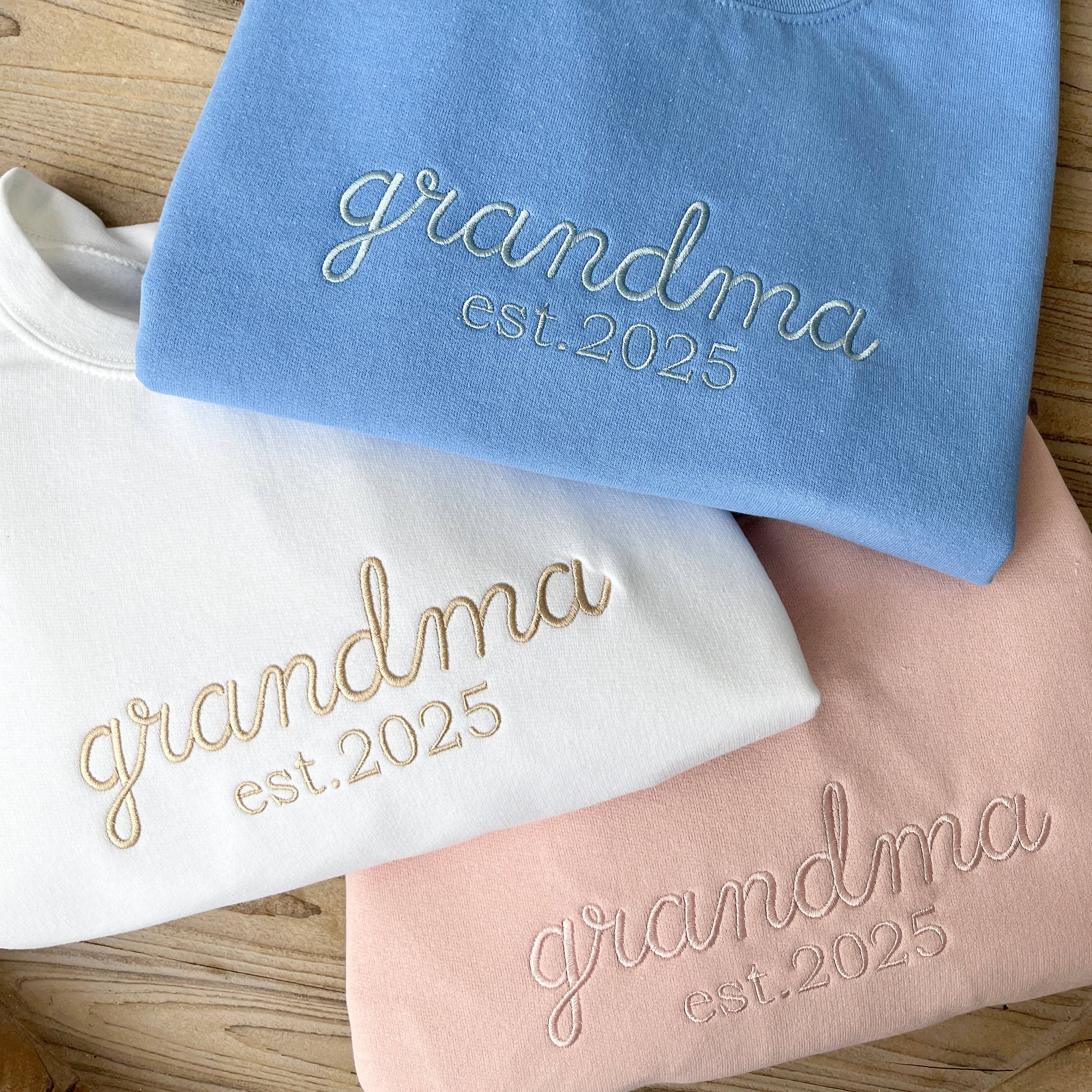 Arden & Gold - Wholesale Sweatshirt - Women's - Grandma Est. Year Embroidered Gemma Crewneck Sweatshirt1