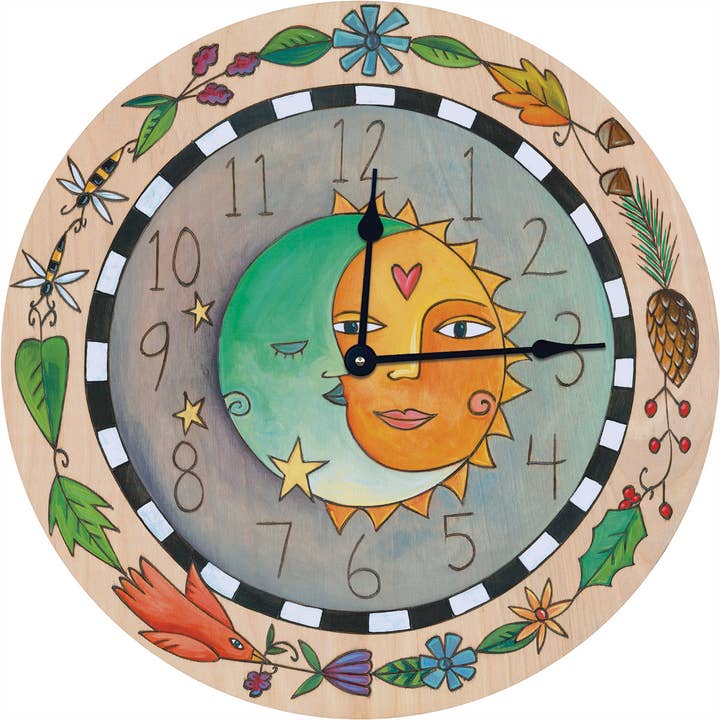 "Day to Night" Circle Wall Clock for wholesale by Sticks