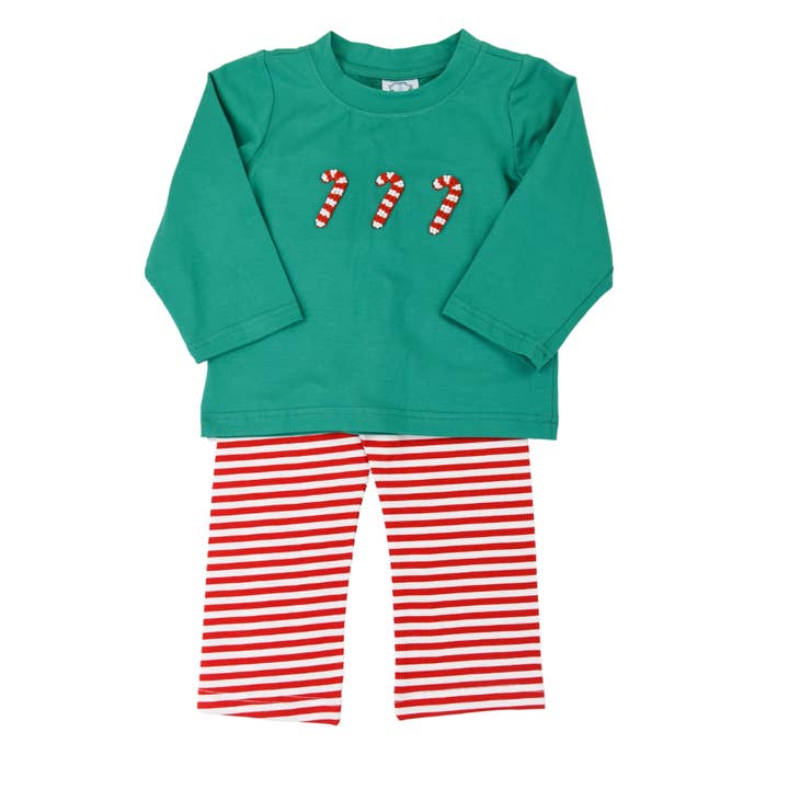 Casual Candy Canes Boys Pants Set for wholesale by Southern Taters