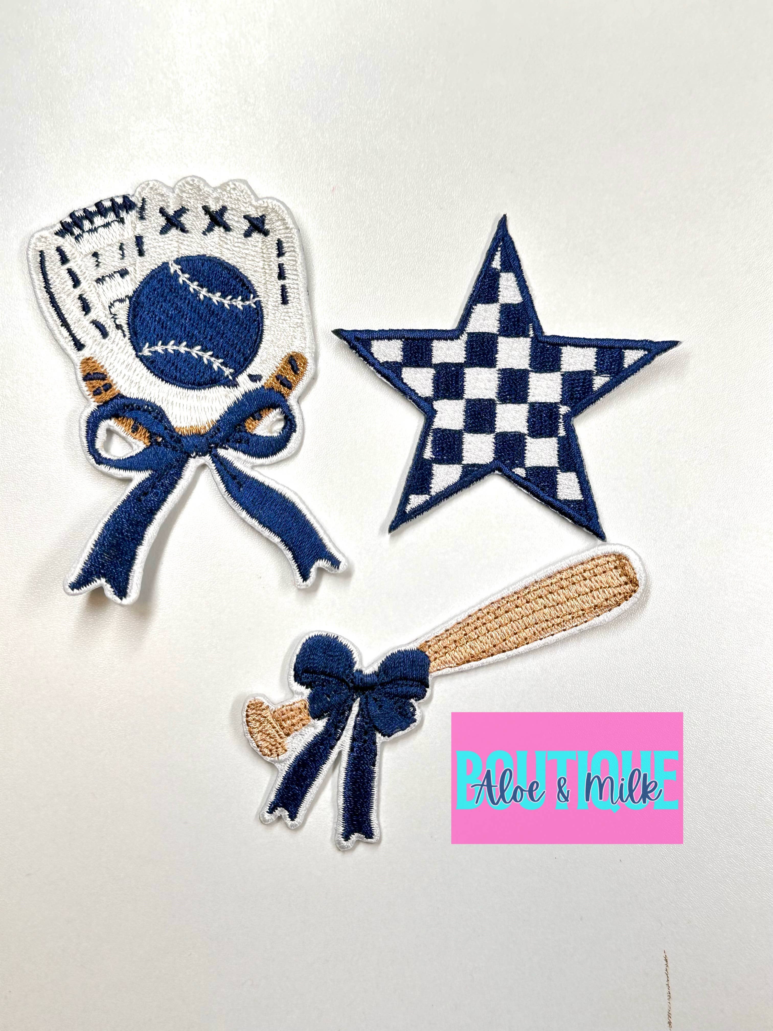 Aloe and Milk Boutique - Wholesale Patch - Baseball Trio Bundle, baseball patches, softball patches7