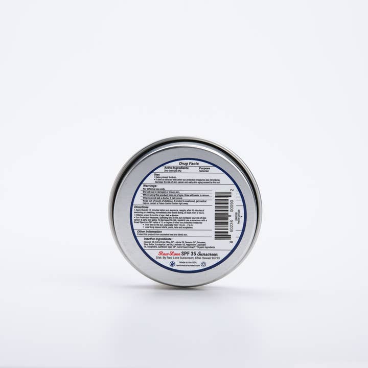 Raw Love Sunscreen - Wholesale Sunscreen - Raw Love Sunscreen Tin 2oz