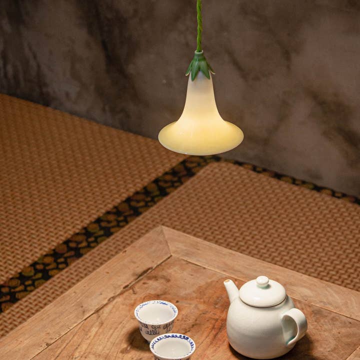 Morning Glory porcelænslampe – citrongul for engroshandel hos lilibo