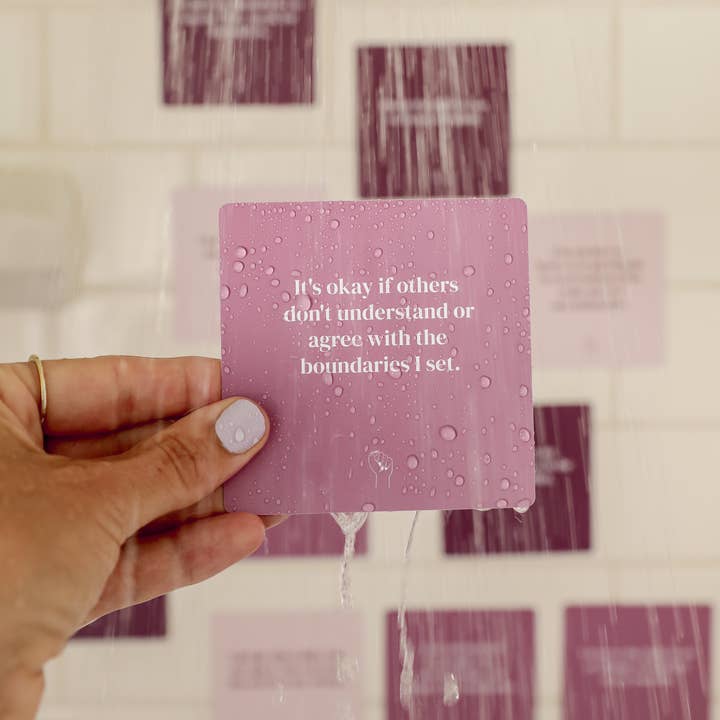 JaxKelly - Wholesale Bath & Body Set - Shower Affirmationâ„¢ Cards - Boundaries
