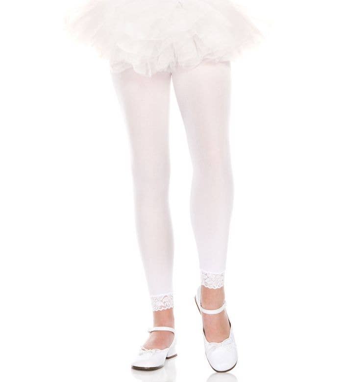 Lingerie Mart – Engroshandel Modeleggings – Børn – Music Legs til piger uigennemsigtige leggings med blondekant ML2753