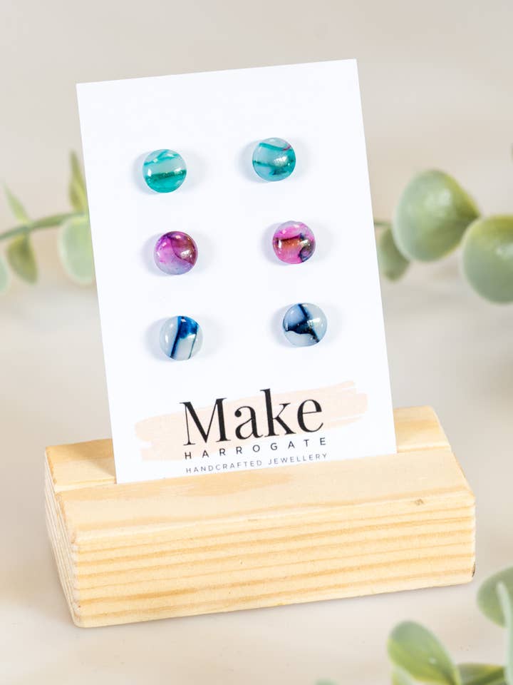 Marble Ink - Dot - Stud Pack for wholesale by Make Harrogate