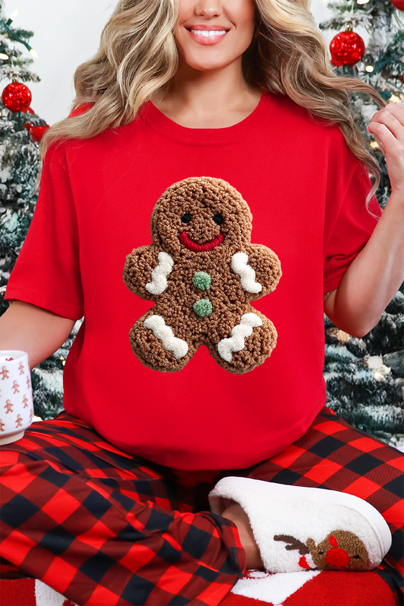 Wholesale Accessory Market - Wholesale Screen Printed T-Shirt - Women's - Faux Yarn Gingerbread Kisses Comfort Colors Adult Ring-Spun Cotton Tee2