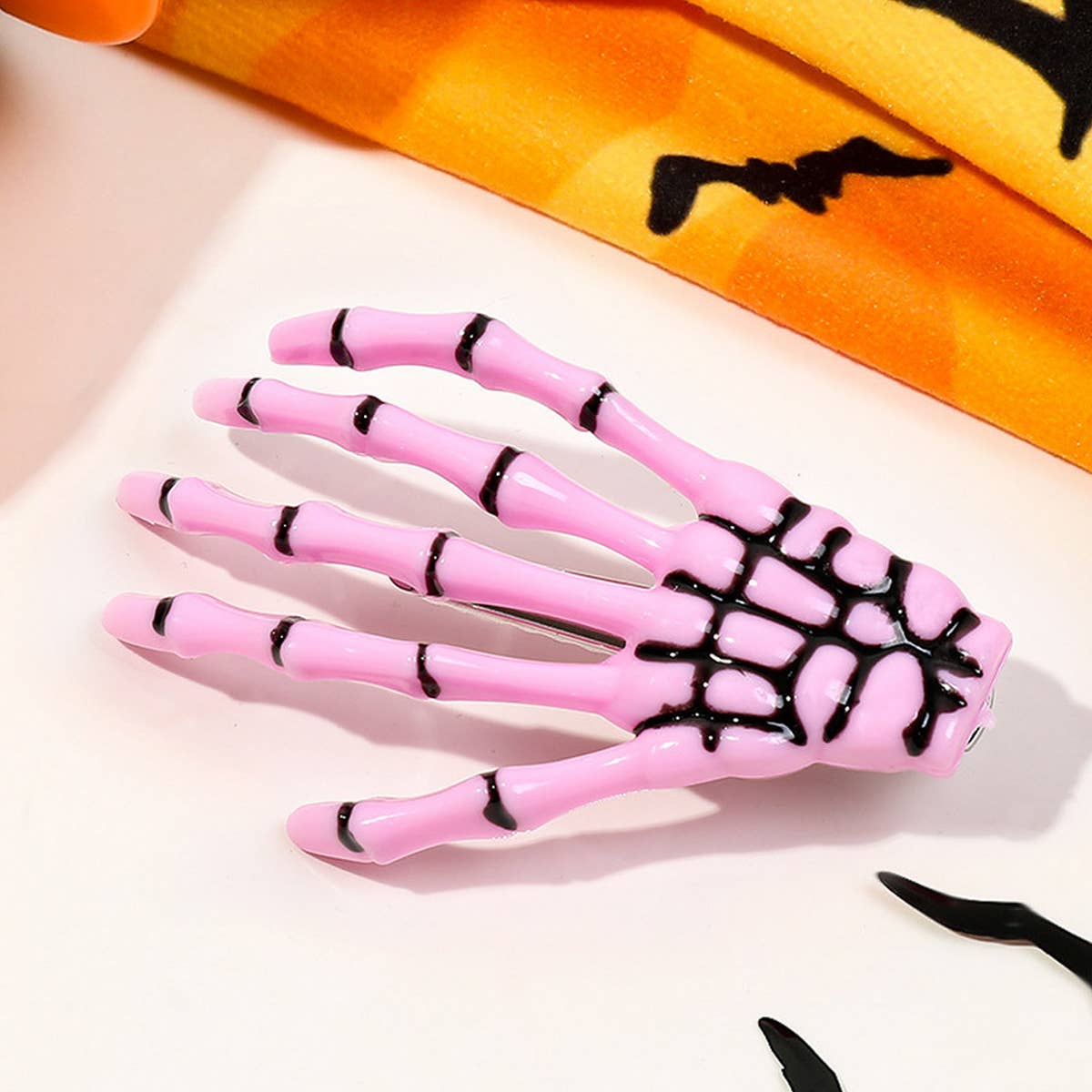 ACCITY - Wholesale Hair Clip - Women's - Halloween Skeleton Hand Hair Duckbill Clip_CWAHA16439
