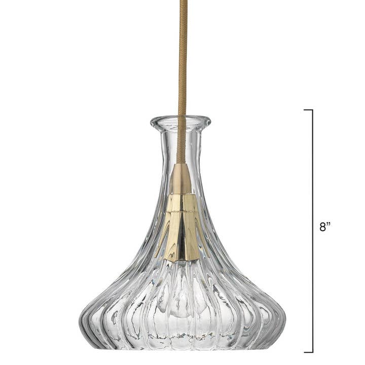 LOOMLAN – Engroshandel Lysekrone/pendellampe – Isabella karaffelvedhæng i klart tekstureret glas