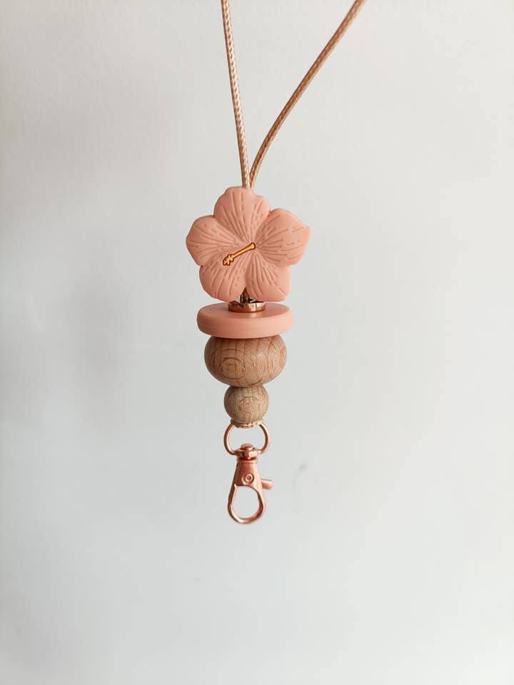 Lily bloom floral lanyard for wholesale by Bennie Blooms