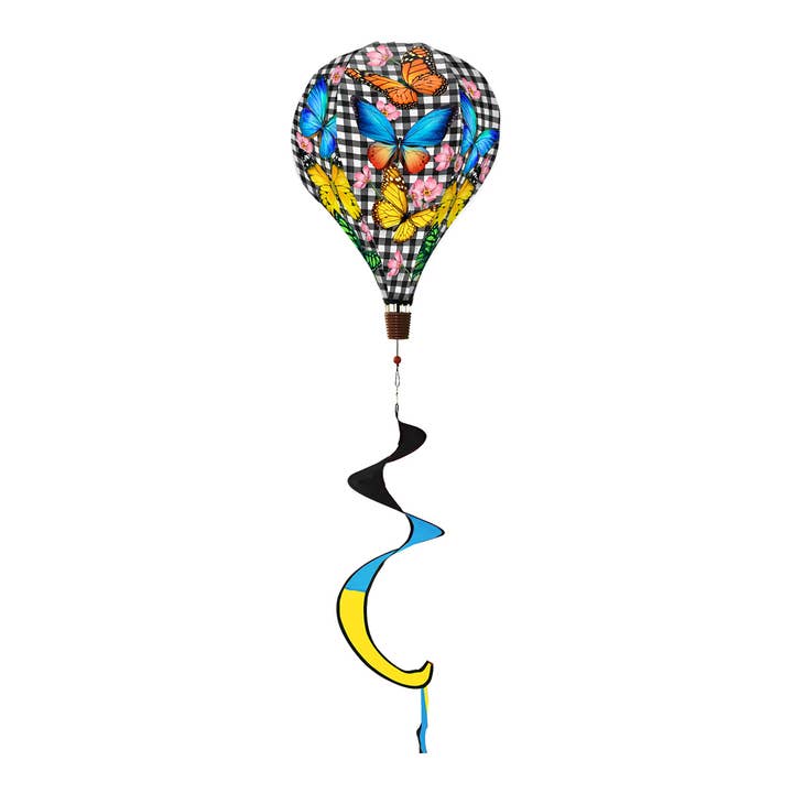 Checkered Butterflies Balloon for wholesale by Briarwood Lane