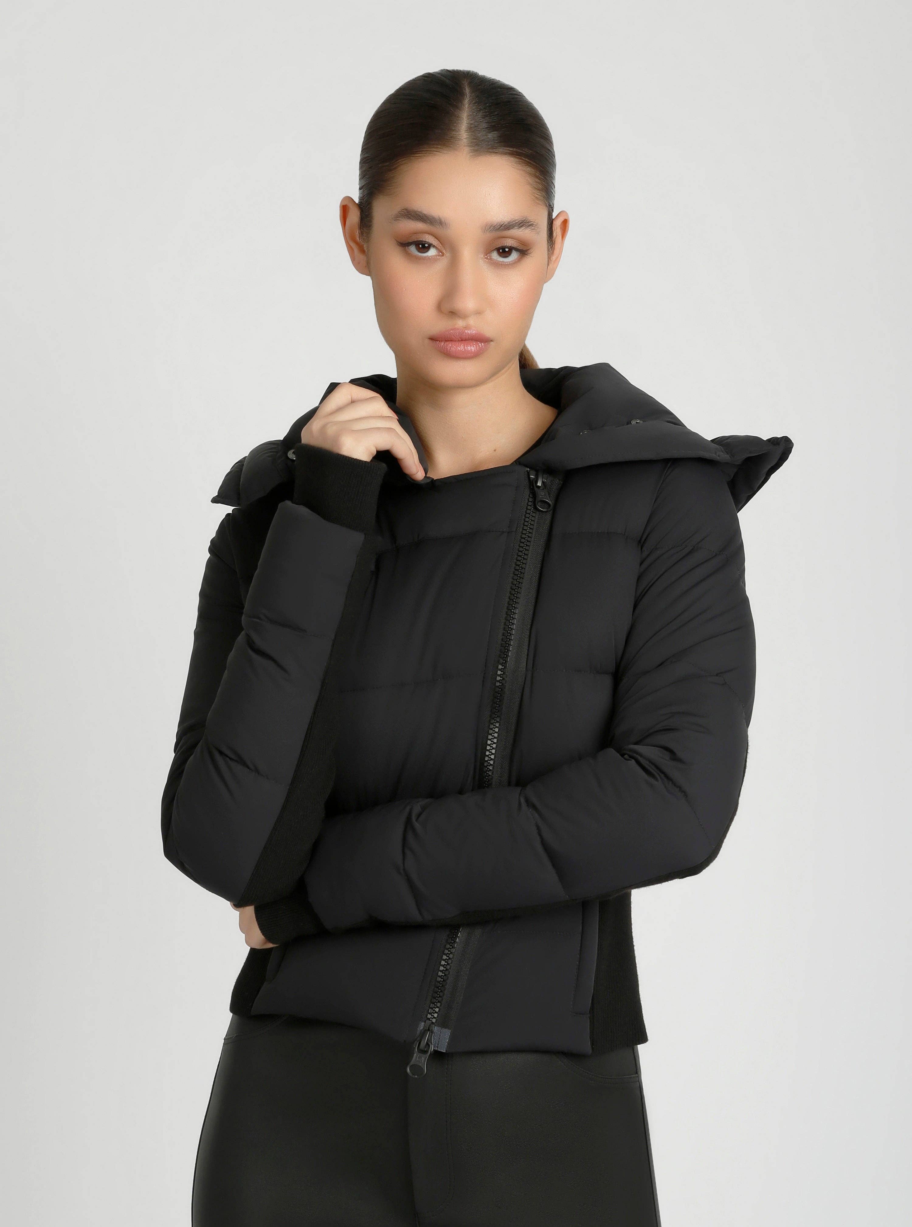 Blanc Noir - Wholesale Puffer Jacket - Women's - Asymmetrical Puffer Jacket JLS1