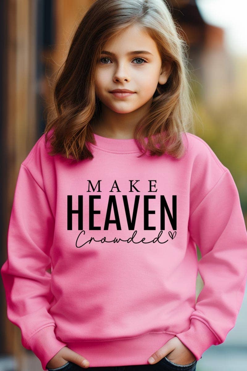 Pink Irene Wholesale - Wholesale Shirt - Women's - Make Heaven Crowded Kids Graphic Sweatshirt1