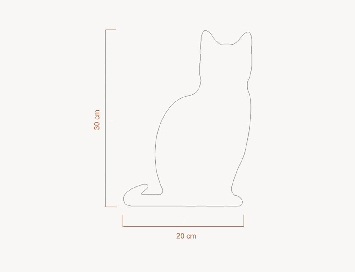 Mishum – wholesale Dekorativt bordsobjekt – Hund- och kattsilhuett i MDF för butikens atrezzo9