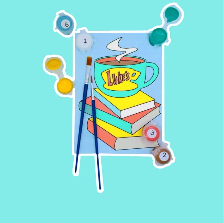 Luke's Diner - Mini Paint by Number Kit (5x7) for wholesale by Colorful Creators