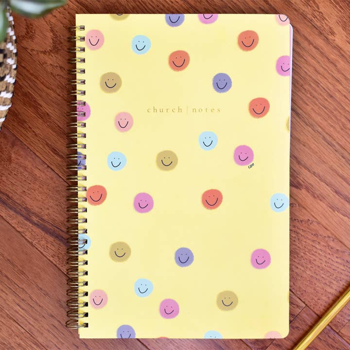 Church Notes Co. - Wholesale Notebook - Smiley by Callie Danielle Bible Study Notebook