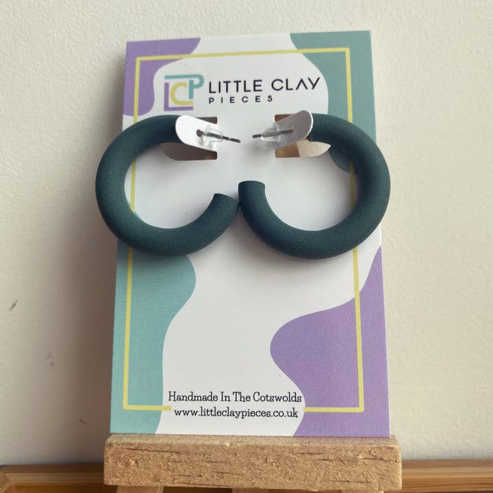 Soft Statement Hoops (Evergreen) for wholesale by Little Clay Pieces