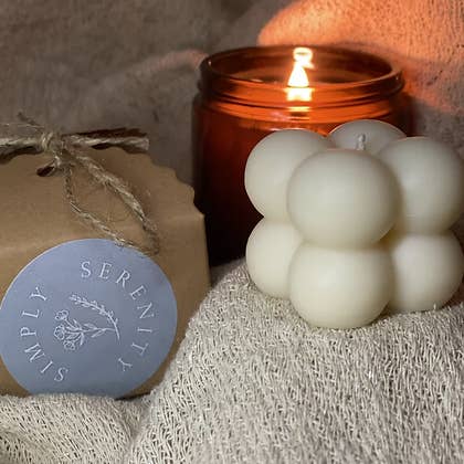 Mini bougie Bubble pour la vente par Simply Serenity UK