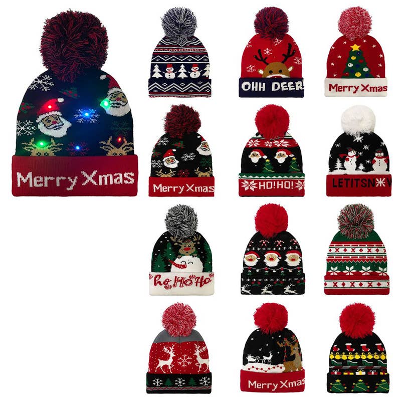 Deluxe Import Trading - Vendita all'ingrosso Berretto - Unisex - Berretti di Natale con luci LED0