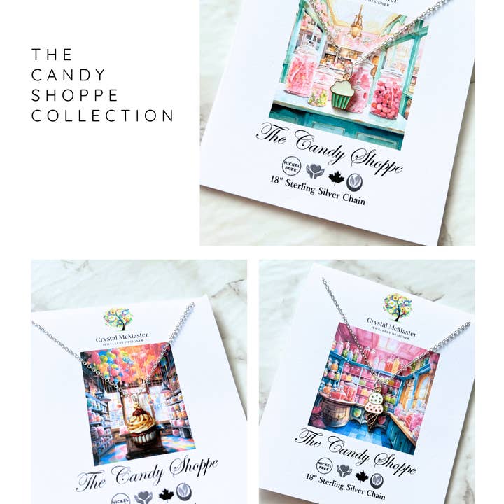 NEW 6x The Candy Shoppe Charm Necklace Collection for wholesale by Crystal McMaster Jewellery Designer