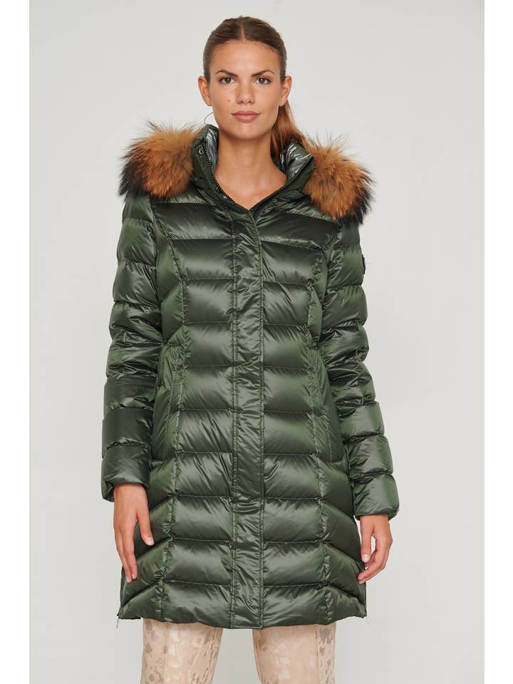 Henry arroway - Wholesale Pufferjack - Dames - MANHATTAN lange jas met slim fit en zijritsen3