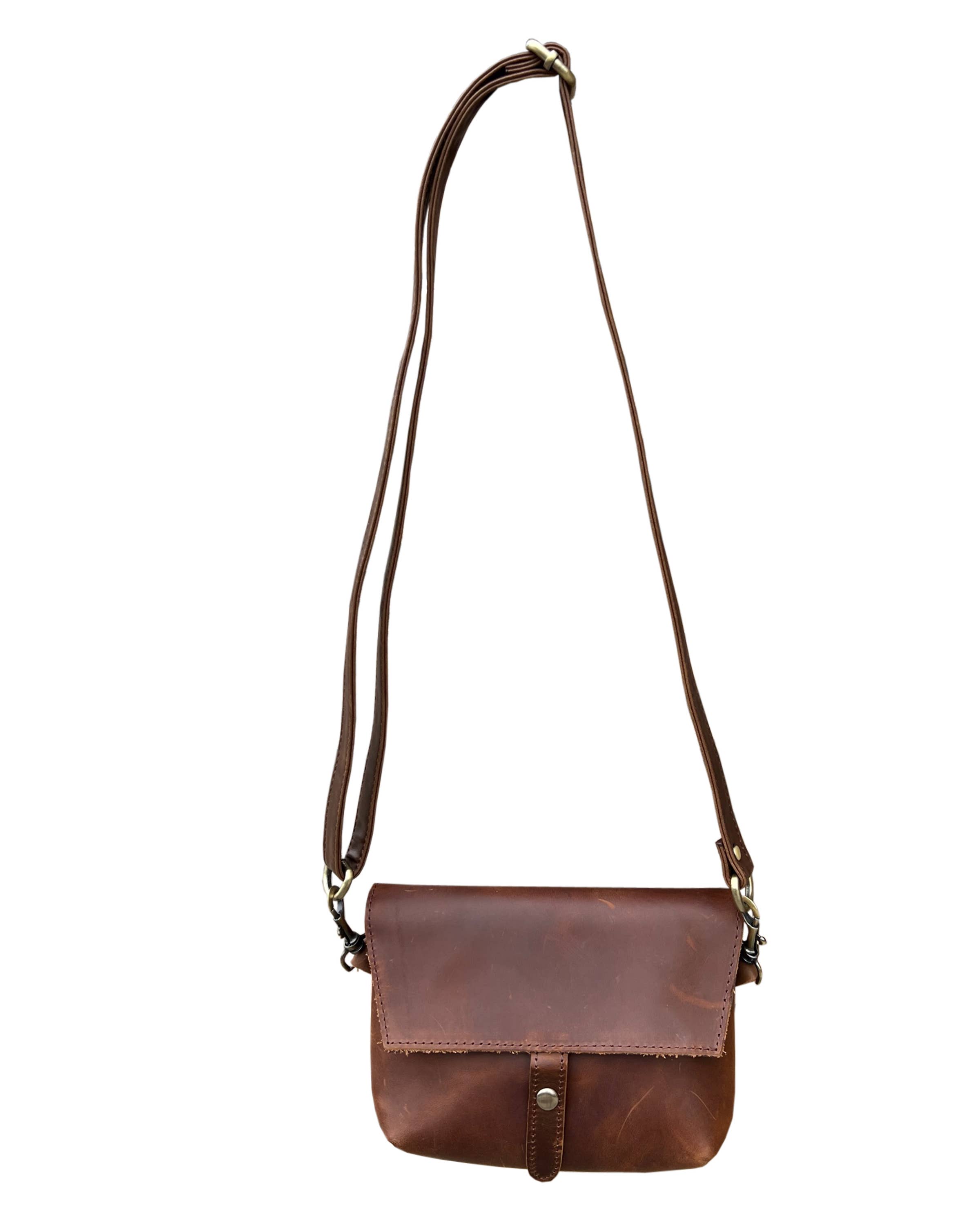 Roma Leathers, Inc. - Wholesale Crossbody Bag - Women's - W022S crazy horse genuine leather crossbody6