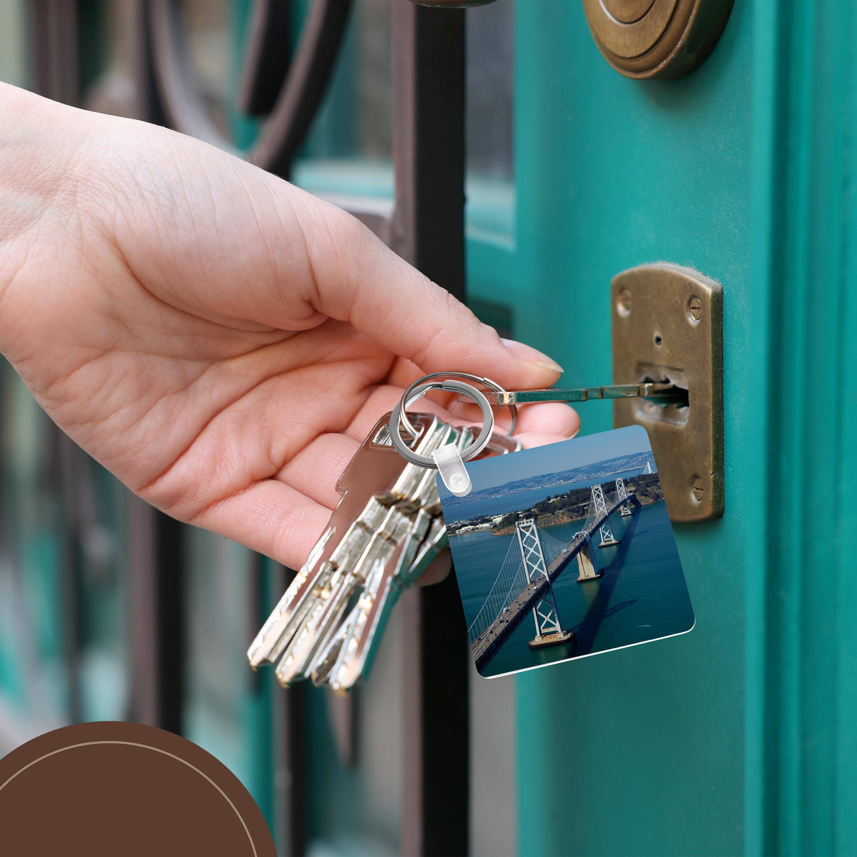 3dRose - Wholesale Keychain - Unisex - 3dRose, USA, California, San Francisco–Oakland Bay Bridge, Key Chain5