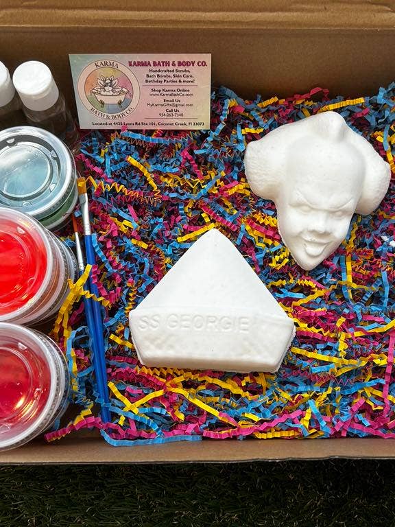 Pennywise Bath Bomb Paint Kit for wholesale by KARMA BATH & BODY COMPANY