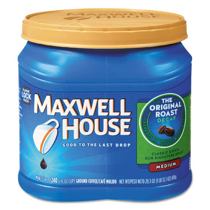 Everyday Supply Co - Wholesale Ground Coffee - Maxwell House Decaf Ground Coffee, 29.3 oz Can