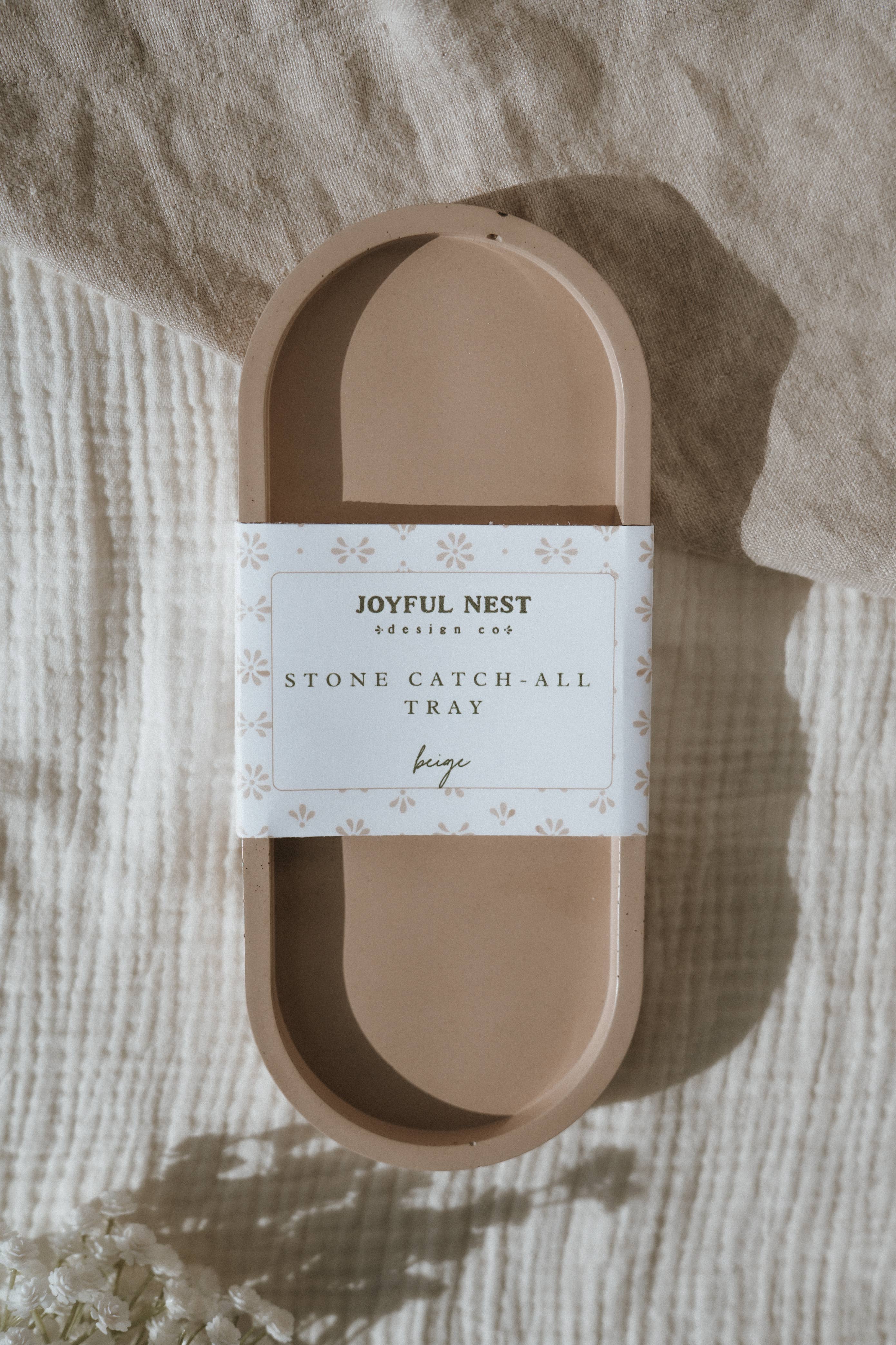 Joyful Nest Design Co. - Wholesale Decorative Tray - Decorative Tray | Oval Concrete Tray | Soap Bottle Tray 1