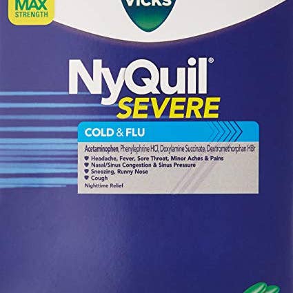 Nyquil Severe Gravity 32/2ct 32 Per Box for wholesale by Shop The King